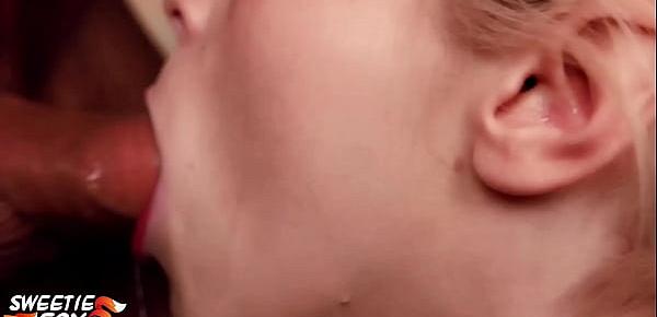  Cute Teen Sloppy Deepthroat Cock and Cum in Mouth Closeup